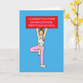 Yoga School Afstuderen van harte gefeliciteerd. Kaart (Gele Bloem)