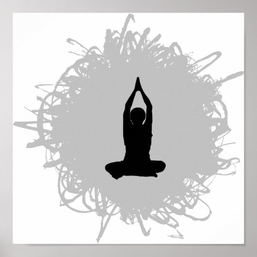 Yoga Scribble Style Poster (Voorkant)