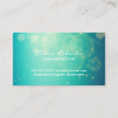 Yoga Script Moderne groene achtergrond Visitekaartje (Achterkant)