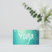 Yoga Script Moderne groene achtergrond Visitekaartje (Staand voorkant)