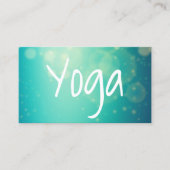 Yoga Script Moderne groene achtergrond Visitekaartje (Voorkant)