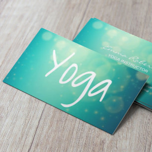 Yoga Script Moderne groene achtergrond Visitekaartje