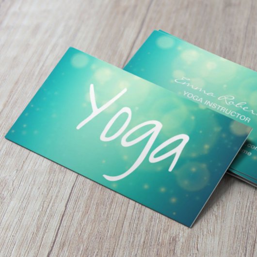 Yoga Script Moderne groene achtergrond Visitekaartje