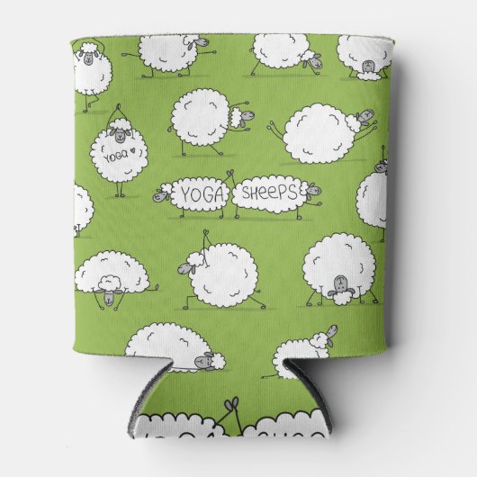 Yoga Sheep: Whimsical Sketch plezier. Blikjeskoeler (Voorkant)