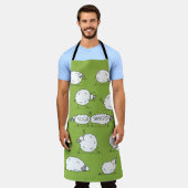 Yoga Sheep: Whimsical Sketch plezier. Schort (Gedragen)