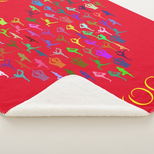 YOGA sherpa deken met gepersonaliseerde naam. (3/4)