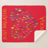 YOGA sherpa deken met gepersonaliseerde naam. (Voorkant (horizontaal))