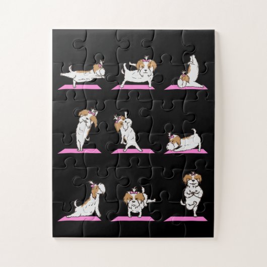 Yoga Shih Tzu Dog Funny Jig Saw Puzzle Legpuzzel (Verticaal)