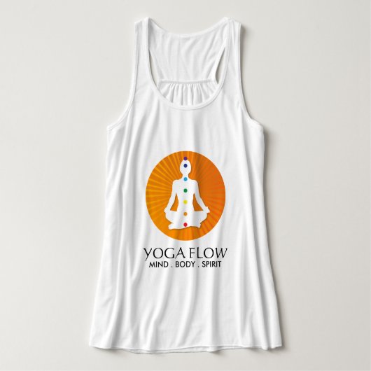 Yoga-Shirt met Chakra-kleuren Tanktop (Design voorkant)