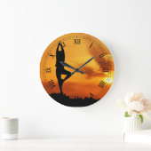 Yoga Silhouette - Aangepaste klok (Huis)