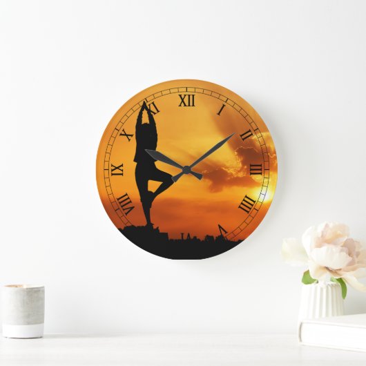 Yoga Silhouette - Aangepaste klok (Huis)