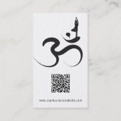 Yoga Silhouette Black Logo Symbol Om Aum Zen Visitekaartje (Achterkant)