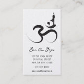 Yoga Silhouette Black Logo Symbol Om Aum Zen Visitekaartje (Voorkant)