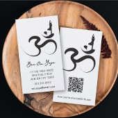 Yoga Silhouette Black Logo Symbol Om Aum Zen Visitekaartje