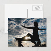Yoga Silhouette Briefkaart (Voorkant / Achterkant)