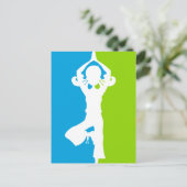Yoga Silhouette Briefkaart (Staand voorkant)