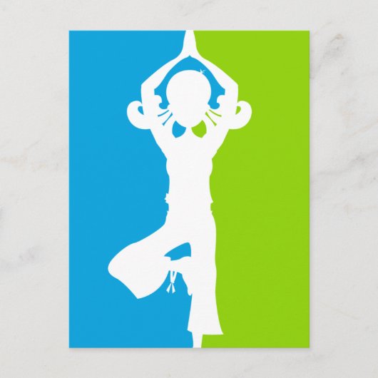Yoga Silhouette Briefkaart (Voorkant)