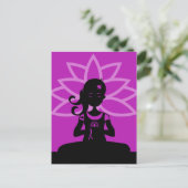 Yoga Silhouette Briefkaart (Staand voorkant)