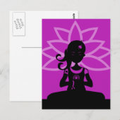 Yoga Silhouette Briefkaart (Voorkant / Achterkant)