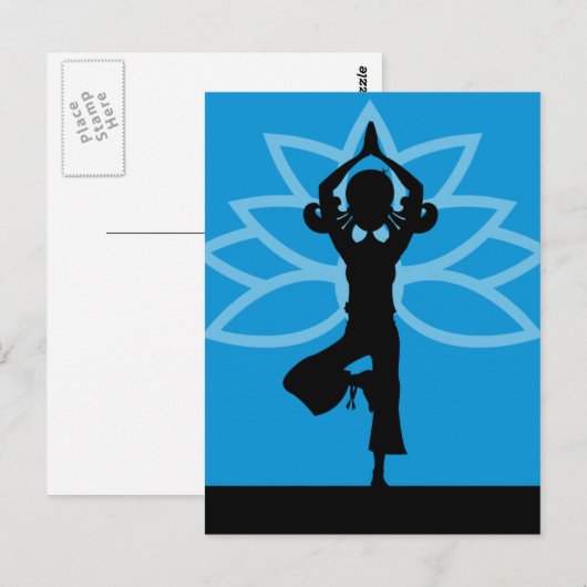 Yoga Silhouette Briefkaart (Voorkant / Achterkant)