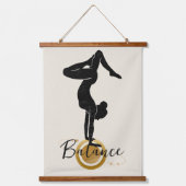 Yoga silhouette meditation Balance Namaste zen Hangend Wandkleed (Voorkant)