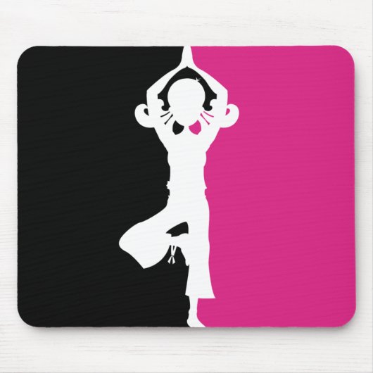 Yoga Silhouette Mousepad Muismat (Voorkant)