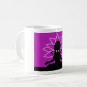 Yoga Silhouette Paarse Coffee Mok (Voorkant links)