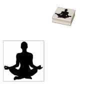Yoga silhouette rubberstempel (Gestempeld)