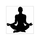 Yoga silhouette rubberstempel (Afrduk)