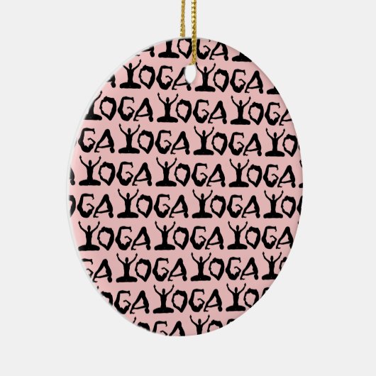 Yoga Silhouettes Keramisch Ornament (Rechts)