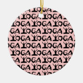 Yoga Silhouettes Keramisch Ornament (Voorkant)