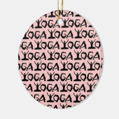 Yoga Silhouettes Keramisch Ornament (Links)