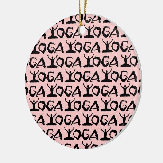 Yoga Silhouettes Keramisch Ornament (Links)