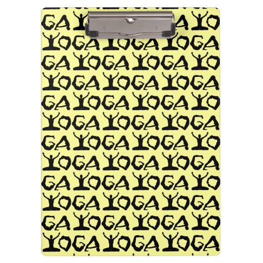 Yoga Silhouettes Klembord (Voorkant)