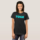 Yoga Simple Clean Text Motivatie Inspirerend T-shirt (Voorkant volledig)