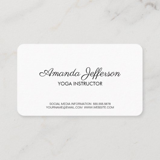 Yoga Sitting Lotus Leather Mandala Pattern Visitekaartje (Achterkant)