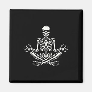 Yoga Skelet Grappige Meditatie Yoga Skelet Hallo Magneet