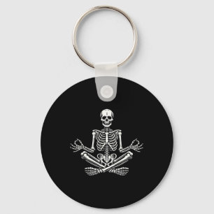 Yoga Skelet Grappige Meditatie Yoga Skelet Hallo Sleutelhanger