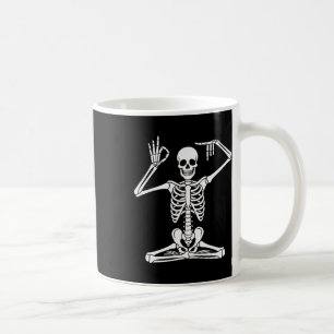 Yoga Skelet Namaste 67 Meme Grappige Halloween Med Koffiemok