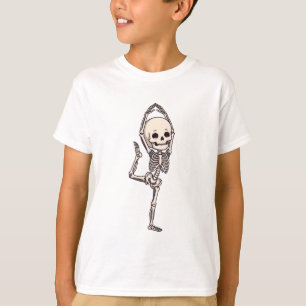 Yoga Skelet Zen Geest Kinderen T-shirt
