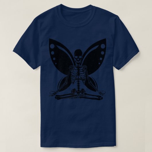 Yoga Skeleton Butterfly Fairy Grunge Fairycore Aes T-shirt (Design voorkant)