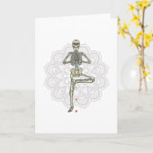 Yoga skeleton kaart (Gele Bloem)
