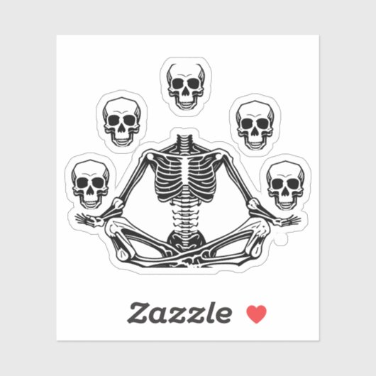 Yoga Skeleton Sticker (Vel)