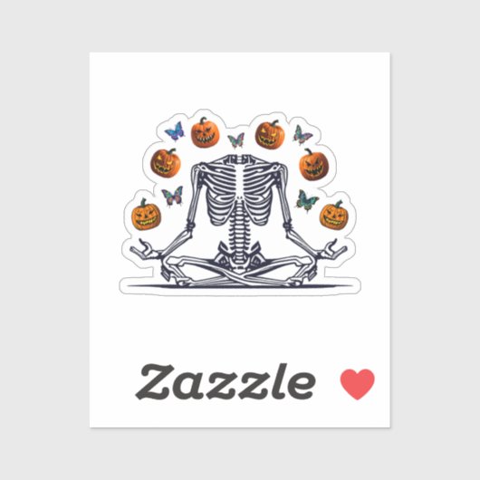 Yoga Skeleton Sticker (Vel)