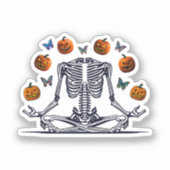 Yoga Skeleton Sticker (Voorkant)