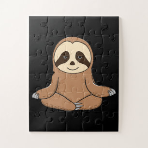 Yoga Sloth Funny Jig Saw Puzzle Legpuzzel