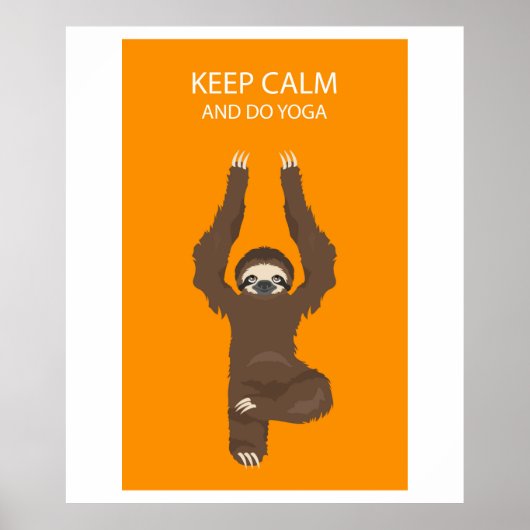 Yoga sloth poster (Voorkant)