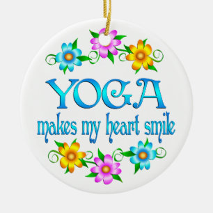Yoga Smile Keramisch Ornament