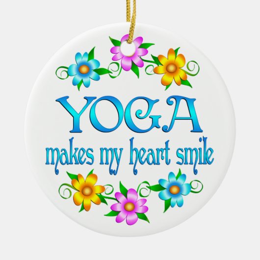 Yoga Smile Keramisch Ornament (Voorkant)