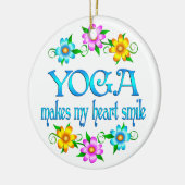 Yoga Smile Keramisch Ornament (Links)